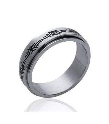 Bague romaine acier alliance mobiles 