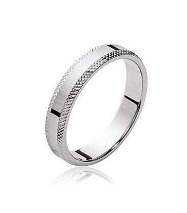 Bague anneau alliance argent massif diamanté stylisé 