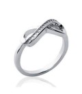 Bague argent massif infini zirconium