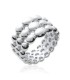 Bague anneau bulles d'argent massif 