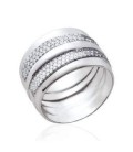 Bague tube argent massif zirconium