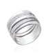 Bague tube argent massif zirconium 