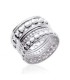 Bague argent massif large anneau reverso 