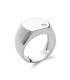 Chevalière bague argent massif et zirconium 