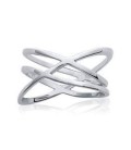 Bague trois anneaux argent massif entrelacés