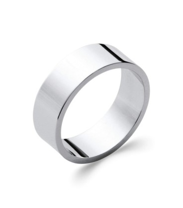 Bague anneau style alliance en argent massif 