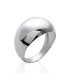 Bague bombée miroir argent massif 