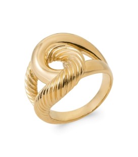 Grosse bague plaqué or enroulée 