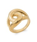 Grosse bague plaqué or enroulée