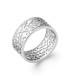 Bague argent massif anneau style graphique alliance 