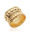Bague plaqué or large anneau reverso