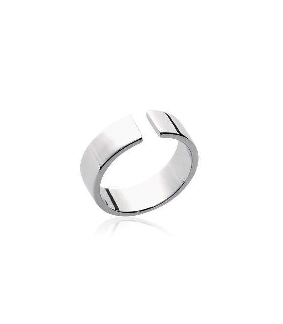 Bague ouverte argent massif miroir 