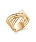 Bague plaqué or six anneaux fix beau croisé