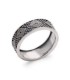Bague alliance argent massif stylisée relief quantum 925 