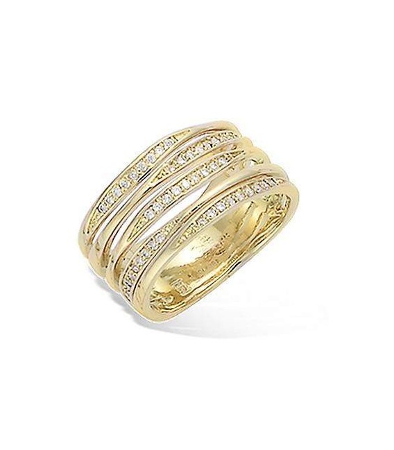 Superbe bague plaqué or zirconium micro serti 