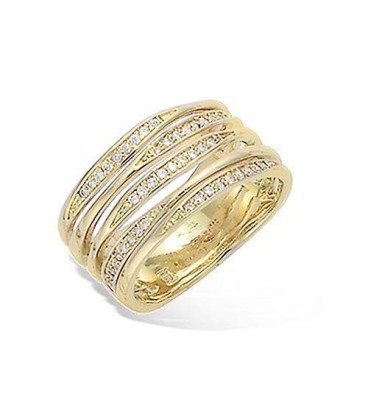 Superbe bague plaqué or zirconium micro serti 