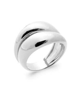 Bague argent massif double anneaux bombés en toi et moi