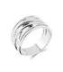 Bague alliance argent massif ouvragée sept anneaux entrelacés fixe 