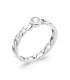 Bague argent massif zirconium solitaire serti 