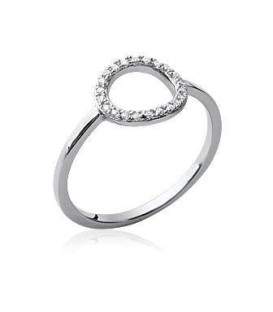 Bague très desing minimaliste en argent zirconium