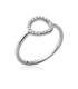 Bague très desing minimaliste en argent zirconium 