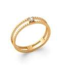 Petite bague incrustée de zirconium plaqué or