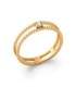 Petite bague incrustée de zirconium plaqué or 