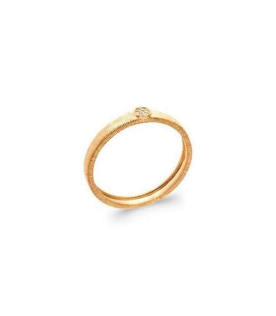 Petite bague plaqué or zirconium serti 
