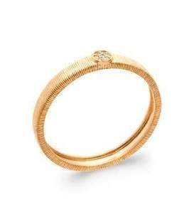 Petite bague plaqué or zirconium serti