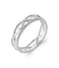 Bague argent massif alliance stylée