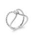 Bague argent coeur de zirconium griffé 