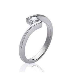 Bague fantaisie et chic argent zirconium