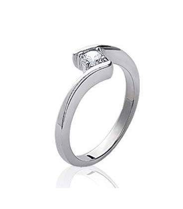 Bague fantaisie et chic argent zirconium 