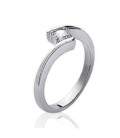 Bague fantaisie et chic argent zirconium