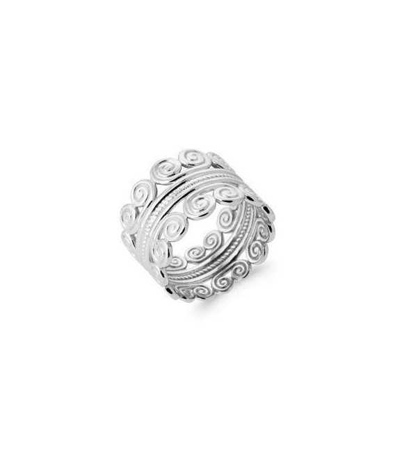 Bague argent massif chic volutes 