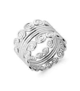 Bague argent massif chic volutes 