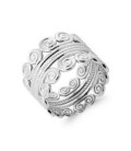 Bague argent massif chic volutes