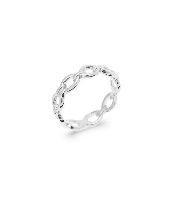 Belle bague alliance argent massif chainage tour complet 