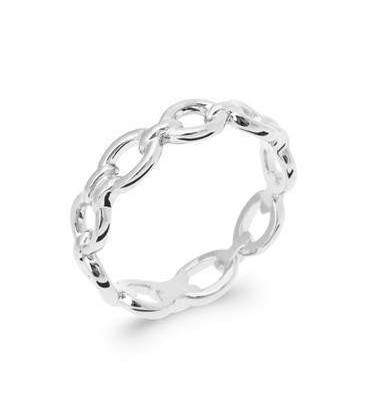 Belle bague alliance argent massif chainage tour complet 