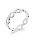Belle bague alliance argent massif chainage tour complet