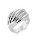 Grosse bague argent massif cinq plis fixes
