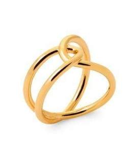 Bague plaqué or entrelacs ajouré 