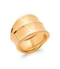 Bague deux larges anneaux fixes plaqué or