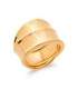 Bague deux larges anneaux fixes plaqué or 