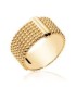 Bague femme plaqué or alliance perlée 
