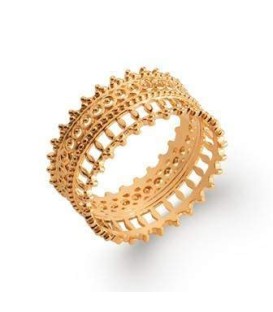 Bague alliance plaqué or dentelle royale 