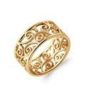 Bague alliance plaqué or dentelle royale
