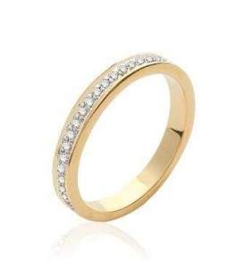 Alliance plaqué or tour complet rail de zirconium