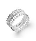 Bague alliance argent massif dentelle royale