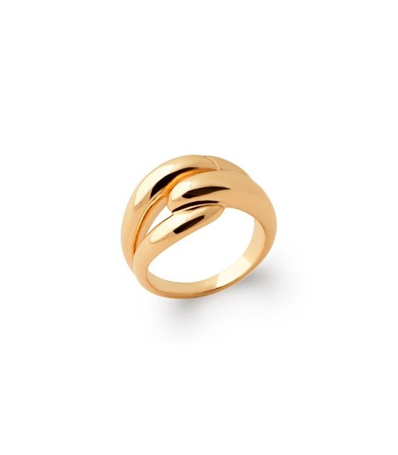 Bague plaqué or nœud original 